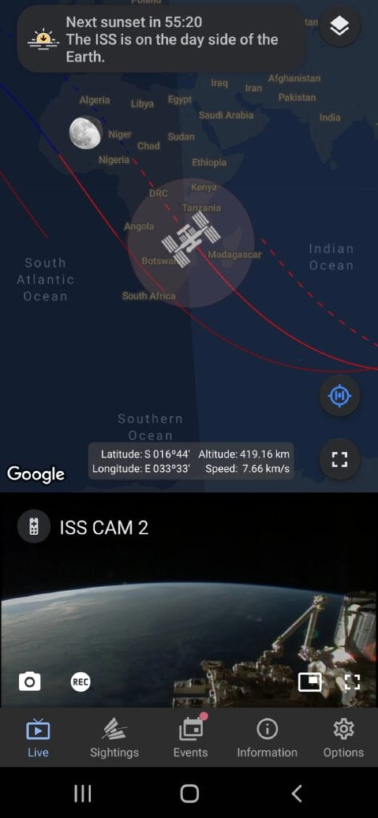 ISS on Live