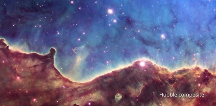 Carina Nebula as seen from Hubble